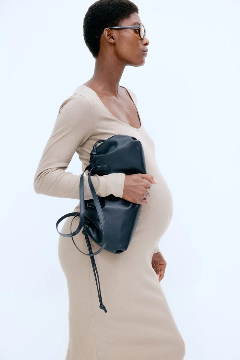 H&M MAMA Ribbed scoop-neck dress