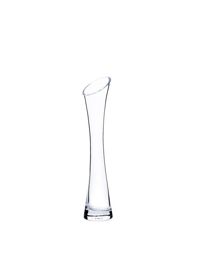 Quupy 20Cm Small Flower Vase Tall Thin Narrow Necked Glass Vases Clear Mini Mouth Single Stem Vases For Decorative Home Decor Living Room Office And Centerpieces - Image 1