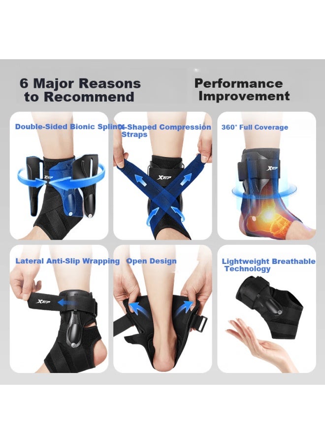 Xtep Ankle Brace Joint Support Sprain Prevention Ligament Injury Protection Sleeve Sports Support XL - Image 2