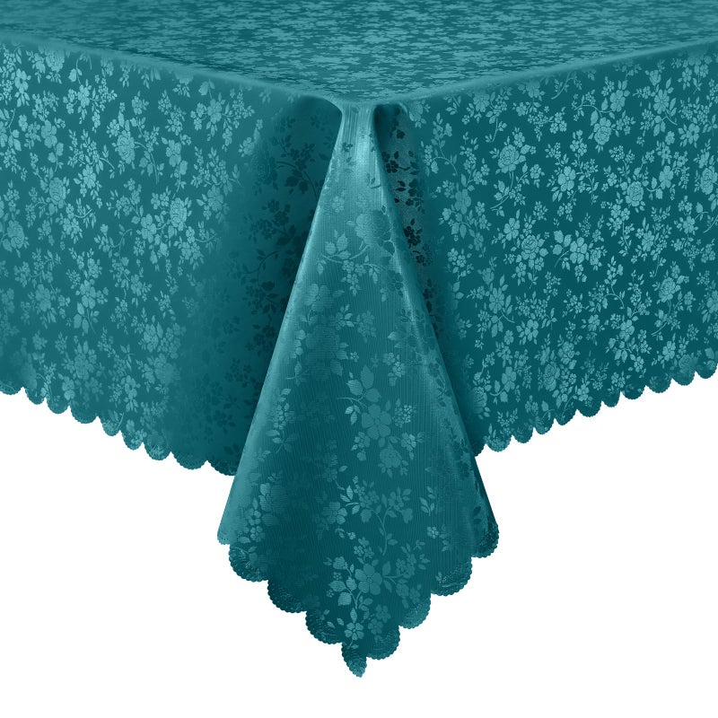 Smiry Rectangle Table Cloth Waterproof Heavy Duty Vinyl Tablecloths Wipeable Washable Table Cover for Kitchen and Dining Room Emerald Green 52 X 70 - Image 2