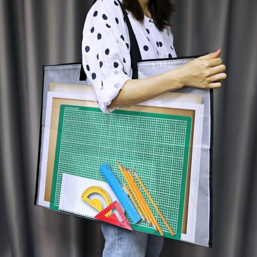 Opret 19x25 inch Art Portfolio Bags, Artwork Storage Case with Handle and Zipper Vinly Mesh Folder Organizers for Bulletin Boards, Scrapbooks, Keepsake and Poster Storage - Image 5
