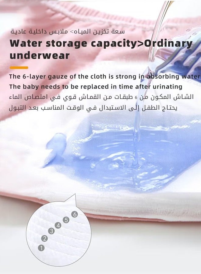 5 Piece Potty Training Underwear, 6 Layers Breathable Cotton Absorbent Trainer Pants for Toddler Baby Boys Girls Waterproof  - Image 5