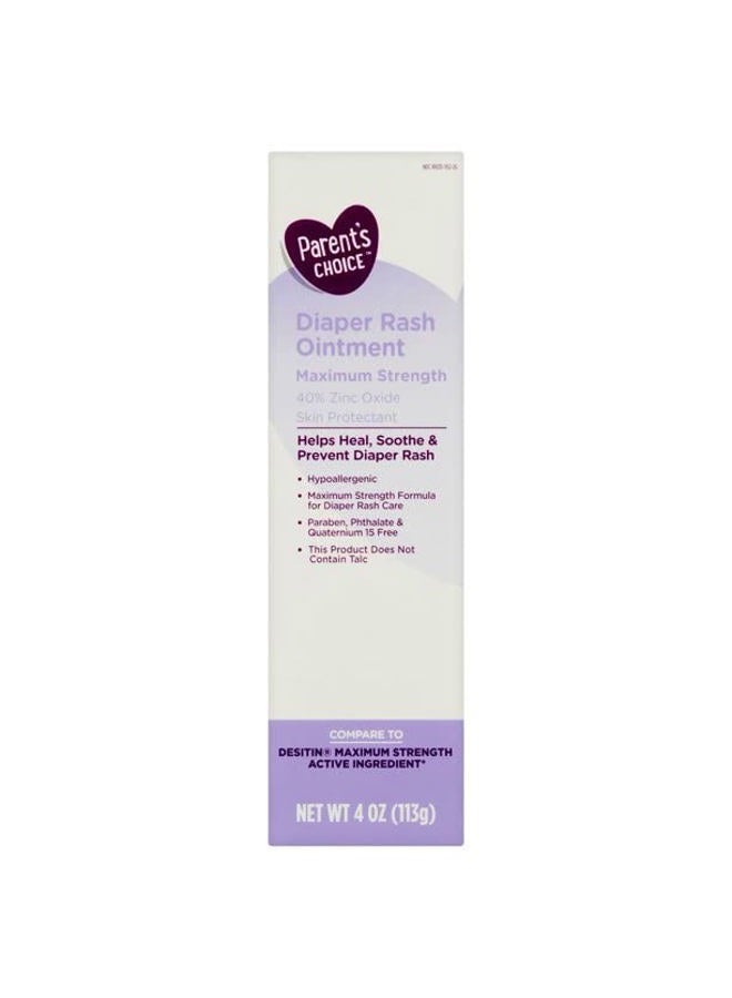 Parent's Choice Maximum Strength Diaper Rash Ointment, 4 oz, White - Image 3