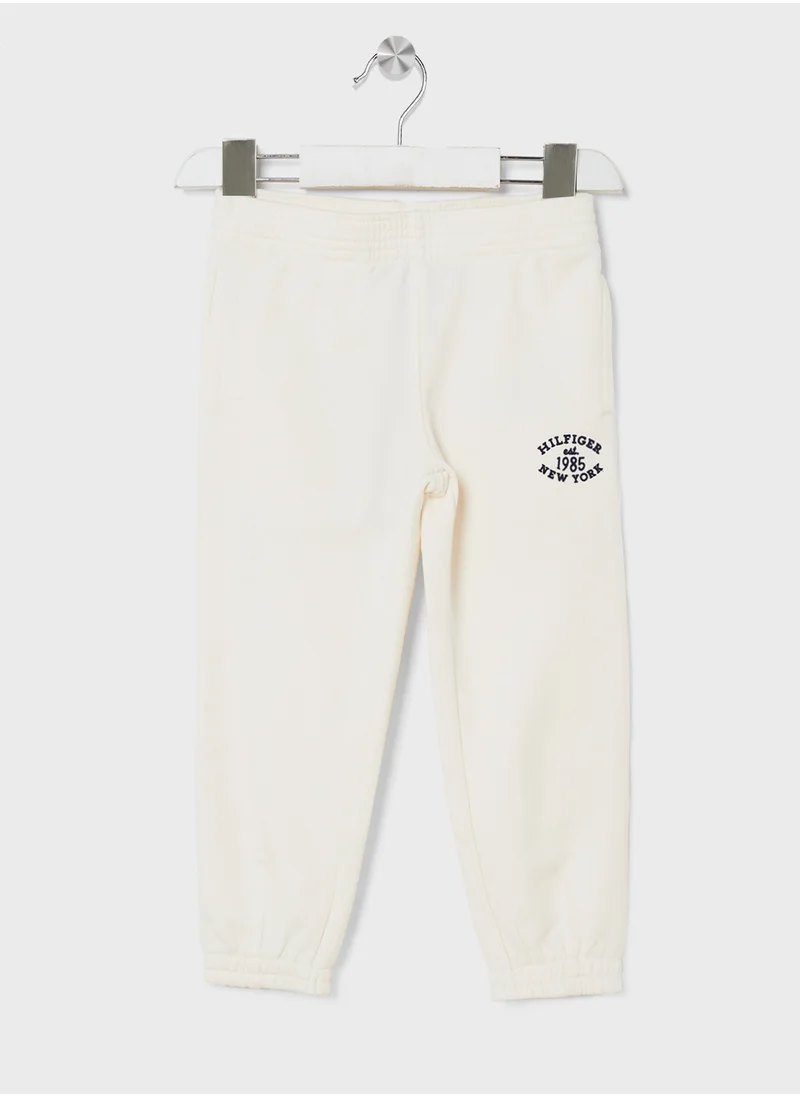 تومي هيلفيغر Kids Logo Cuffed Sweatpants