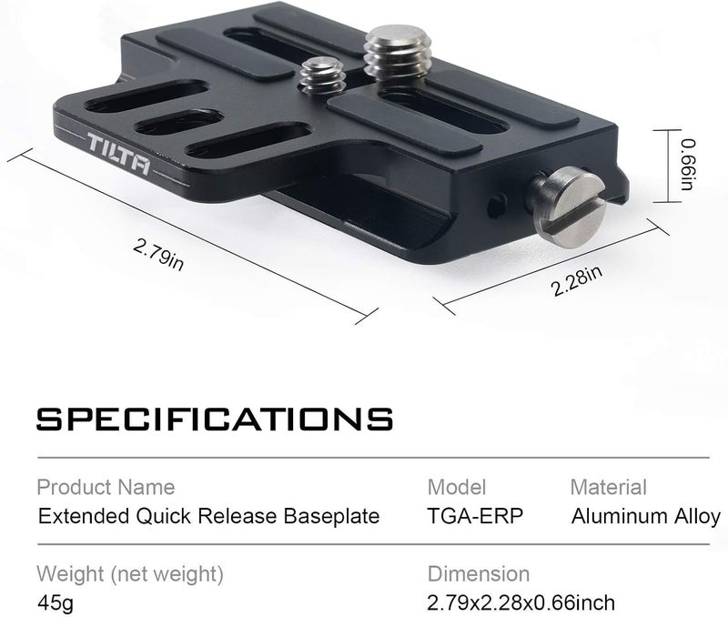 Tilta Extended quick release base plate compatible with RS2/RSC2 TGA-ERP - Image 2