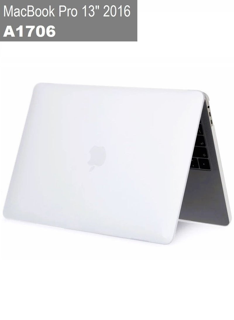 CATANES MacBook Pro 13-inch Model A1706 (2016) Protective Case Hard Shell  Laptop Cover Front and Back Sleeve Case White - Image 1