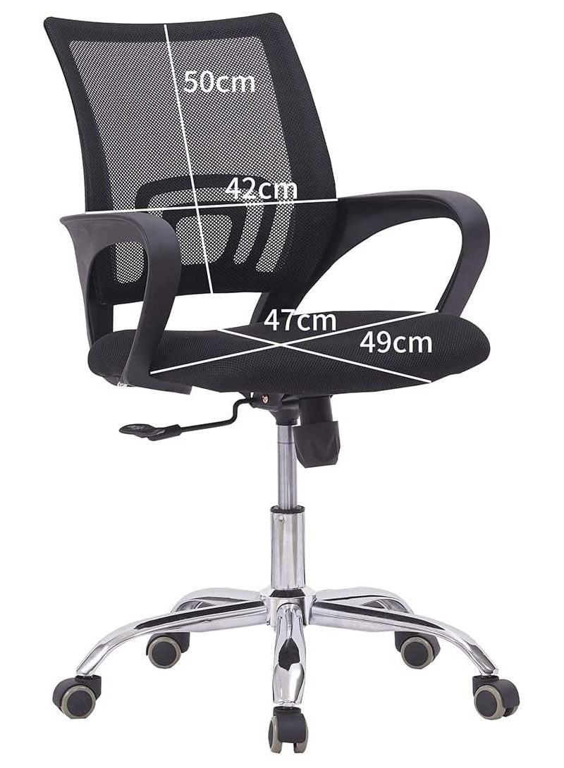 AGD Ergonomically Backrest Designed Super Comfort Mid Back Adjustable Seat Executive Office Chair Black - Image 4