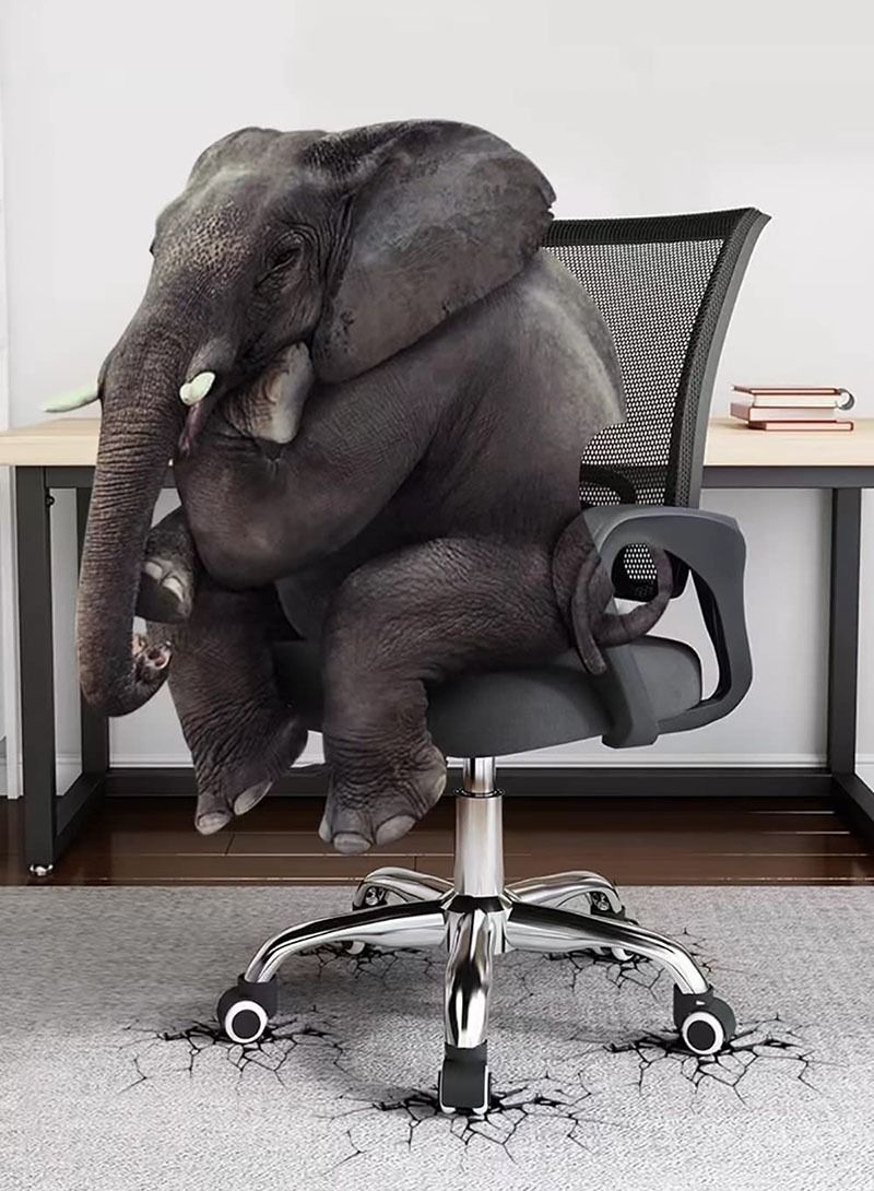 AGD Ergonomically Backrest Designed Super Comfort Mid Back Adjustable Seat Executive Office Chair Black - Image 3