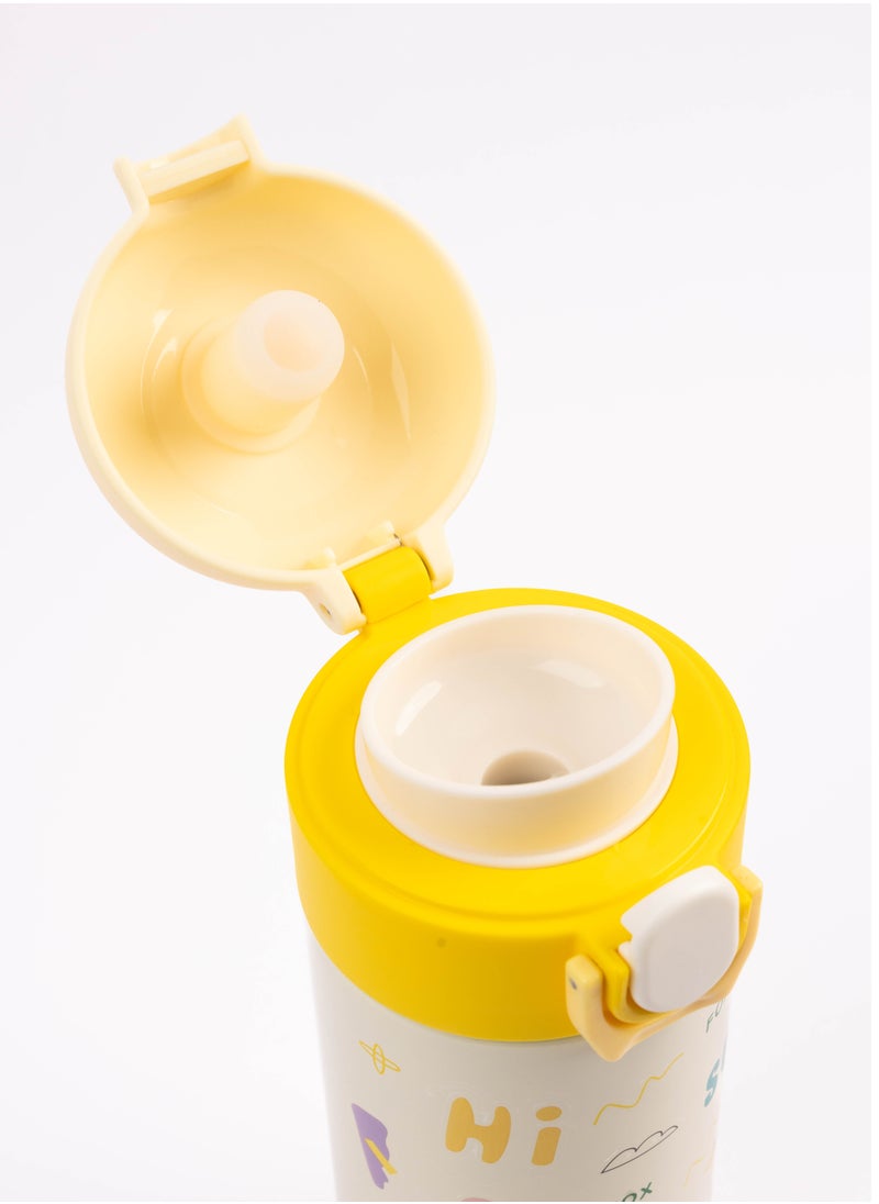 Generic - Insulated Stainless Steel Water Bottle, Leakproof, Soft Handle Grip, Odour Free, 500mL, 3 Years+-Yellow - Image 1