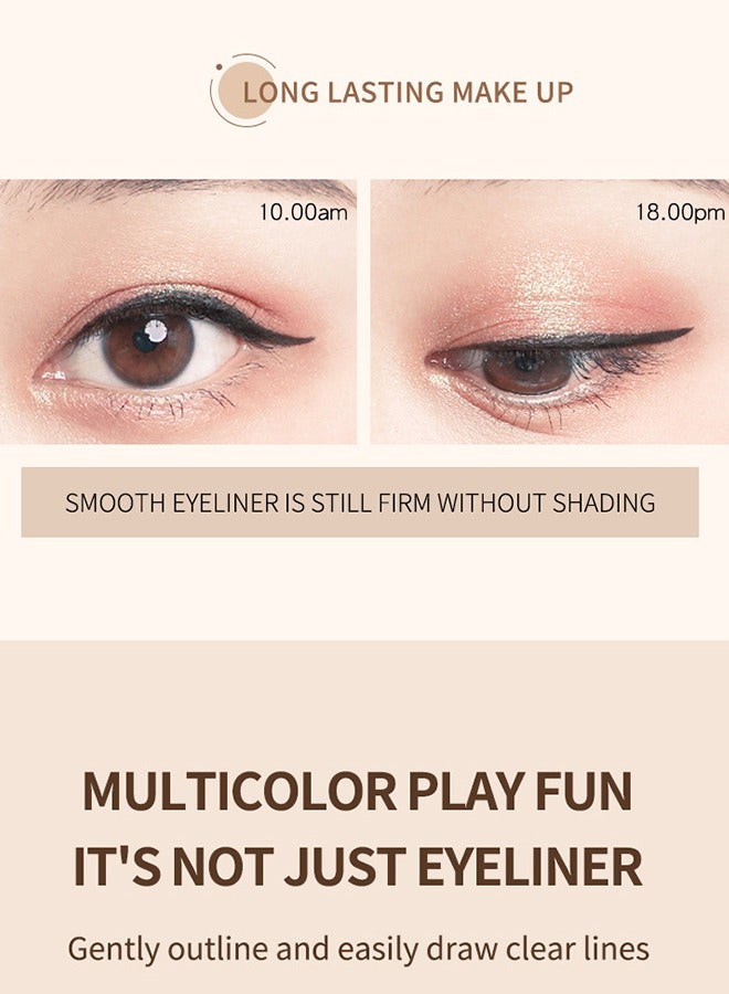 2-in-1 Eyeliner, Eyeliner with Triangle Seal, Double Ended Stamp Eyeliner, Cat's Eye Print Eyeliner, Long-lasting Waterproof and Smudge-proof Liquid Eyeliner for Women and Girls