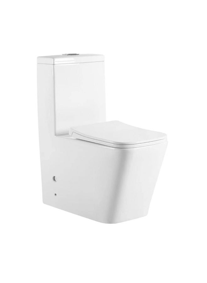 DANUBE HOME Milano Wc One Piece S-Trap 250Mm 660 X 350 X 800Mm White Ceramic Water Closet S Trap Toilet Bowl Water Closet Wc Tank For Toilet Bathroom Washroom - White - Image 2