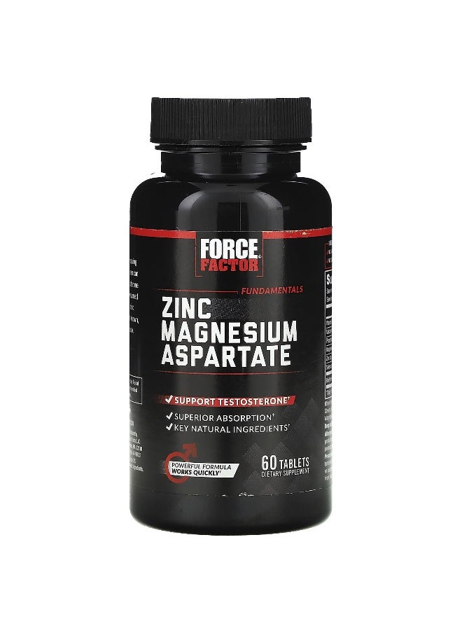 Force Factor Force Factor, Fundamentals, Zinc Magnesium Aspartate, 60 Tablets 