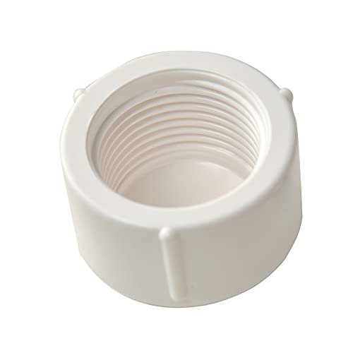 FangKingNo 10pcs 0.5Inch PVC Pipe Fittings End Female Thread Cap Plug Adapter Coupling Pipe Fittings BSPT Thread White 10 Pack (1/2", 10) - Image 2
