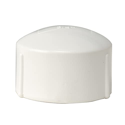 FangKingNo 10pcs 0.5Inch PVC Pipe Fittings End Female Thread Cap Plug Adapter Coupling Pipe Fittings BSPT Thread White 10 Pack (1/2", 10) - Image 3