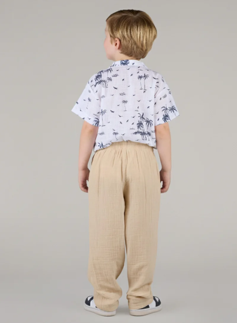 Just Nature Beige Wide Leg Trousers for Men | Best Price UAE