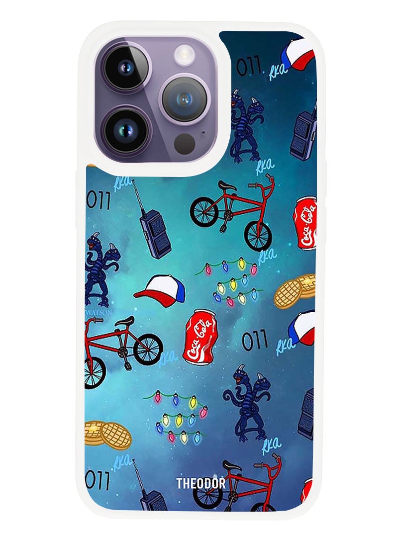 Theodor Protective Case Anti Scratch Shock Proof Cover For APPLE IPHONE 14 PRO MAX Stranger Things (White Bumper) - Image 1