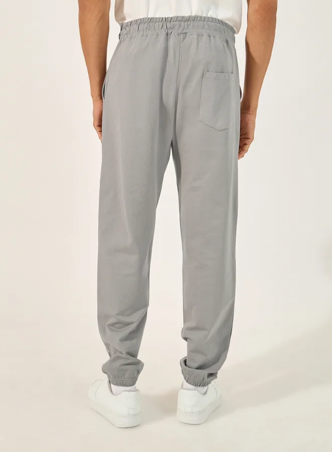 Styli Styli Slogan Print Oversized Jogger with Slip Pocket