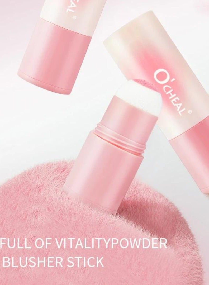OCHEAL Vitality Air Cushion Blush Stick Sponge Head Face Rouge Contouring Pen Waterproof Natural Look Blush Stick Waterproof Natural Look Blush Stick Soft Face Brightening Contour Shadow Blush Powder 02 - Image 3