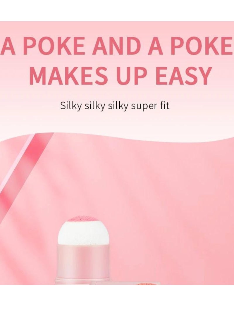 OCHEAL Vitality Air Cushion Blush Stick Sponge Head Face Rouge Contouring Pen Waterproof Natural Look Blush Stick Waterproof Natural Look Blush Stick Soft Face Brightening Contour Shadow Blush Powder 02 - Image 5