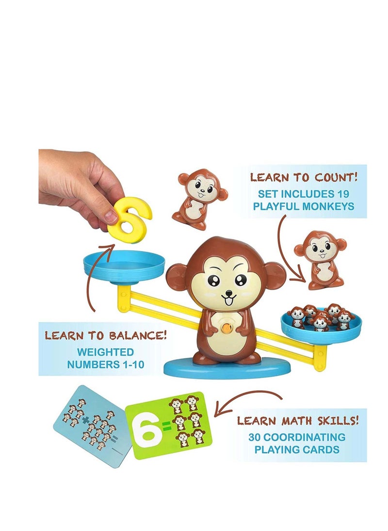 Kiddale - Educational Toy for 3 and above| Monkey Balance| Learning Toy for 4 year old| Math Game| Counting Toy| Weight Balancing Toy| Balance scale for kids| kids games for 3 4 5 6 years - Image 1