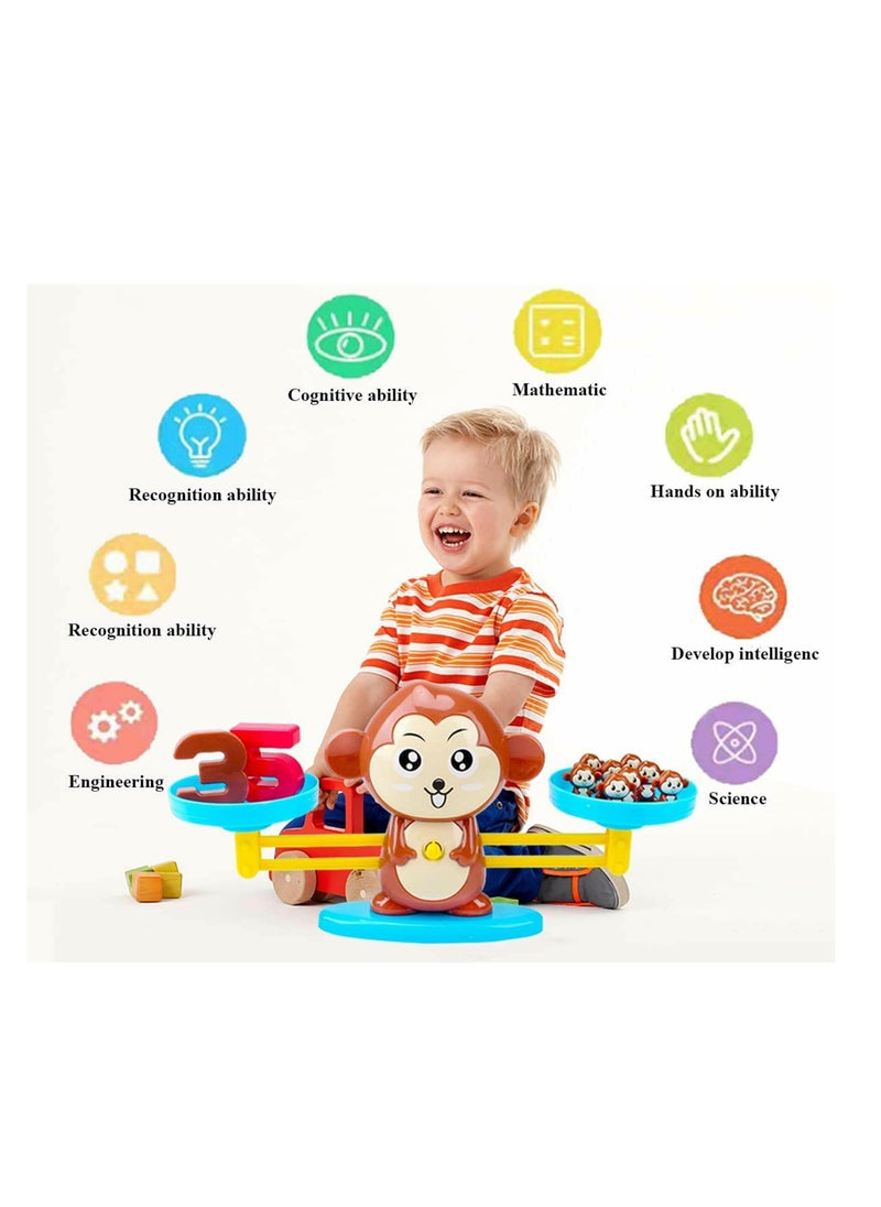 Kiddale - Educational Toy for 3 and above| Monkey Balance| Learning Toy for 4 year old| Math Game| Counting Toy| Weight Balancing Toy| Balance scale for kids| kids games for 3 4 5 6 years - Image 1