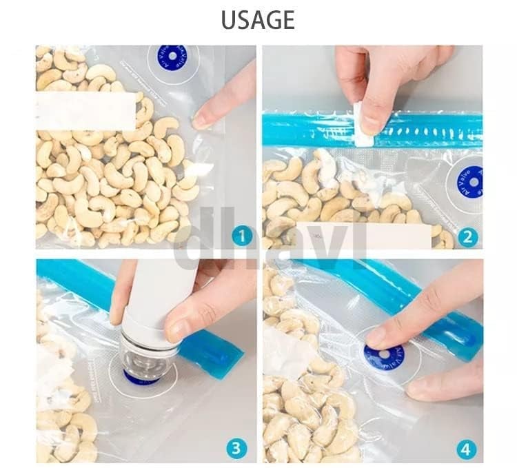 dhavl Sous Vide Cooking Bags BPAFree Reusable Vacuum Seal Bags with Air Valve for Joule and Anova Cookers Freezer Safe Vacuum Food Storage Bags food vcuum bag 21x22 cm pack of 9 - Image 4