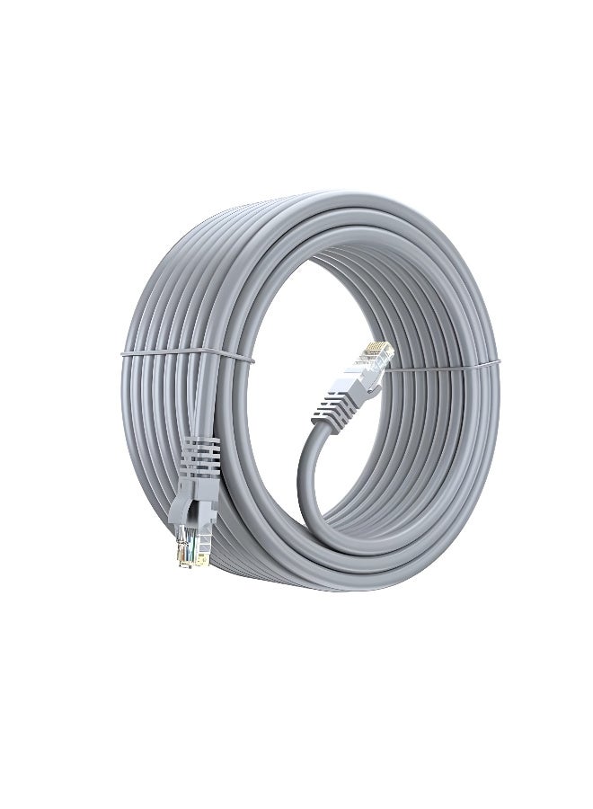 NTECH 30M LAN Cat 6 Ethernet Cable Network Cable Internet Cable RJ45 LAN Wire High Speed, Patch Cable Computer Cord (Compatible With Computer/Laptop/Servers/Gaming Consoles) Grey - Image 1