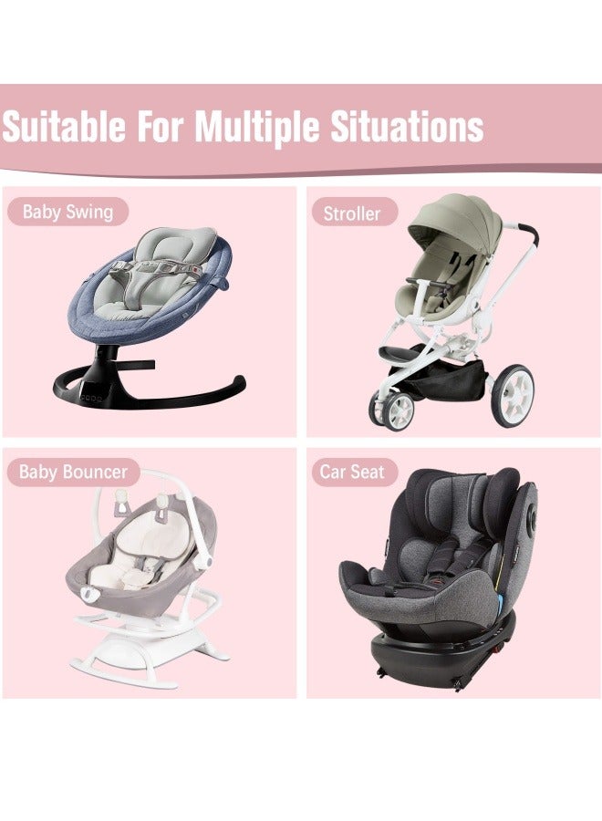 KAKIBLIN Upgraded Baby Neck Pillow, Carseat Head Support for Infant, Newborn Travel Pillow for Stroller & Pushchair, Breathable Baby Pillow for Sleeping, Ergonomic Head Support (Pink) - Image 5