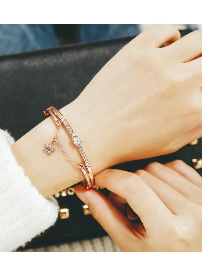 Goolsky Dainty Star & Heart Bracelet – Minimalist Friendship Gift for Girls, Adjustable Student Jewelry  - Image 4