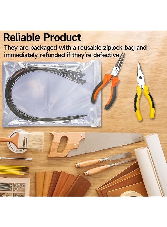 إيروريكس أربطة بلاستيكية كبيرة مقاس 26 بوصة، 100 عبوة، أقصى حمولة 200 رطل، درجة حرارة العمل 5 فهرنهايت إلى 176 فهرنهايت، أربطة بلاستيكية طويلة ومتينة وقابلة للتعديل من النايلون للاستخدام الداخلي والخارجي - Image 5