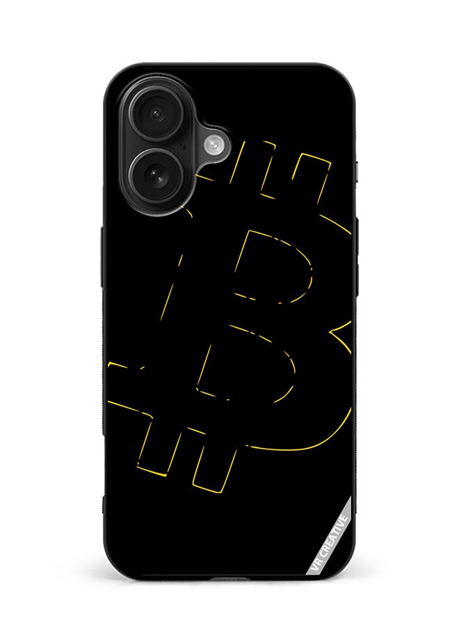 VR CREATIVE Protective Case Cover For Apple iPhone 16 Plus Bitcoin Design Multicolour