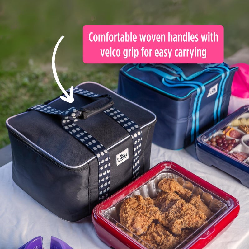 Fancy Panz - Pink Insulated Casserole Carrier Bag - Insulated Thermal Bags for Hot & Cold Food Holds 2 Standard Size Fancy Panz - 2 Pockets - Food Container - Hosting Essentials - Image 4