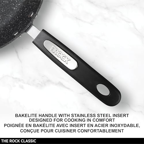 Starfrit The Rock 24 cm (9.5") Non-Stick Fry Pan - Durable Forged Aluminum - Oven Safe - PFOA Free - Easy to Clean - Black - Image 3