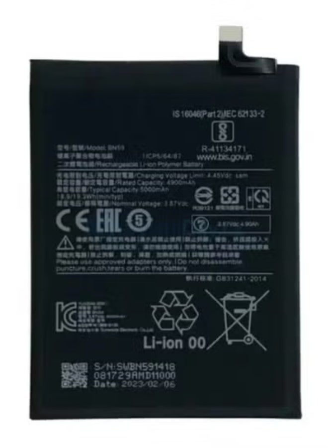MUNTAQI Battery BN59 for Xiaomi Redmi Note 10 4G, Note 10S, Redmi 10 2022, Poco M5s | 5000mAh High-Quality Replacement Li-ion Battery | Long-Lasting Power, Safe & Durable Cell | Easy Installation, Lightweight, Compatible with Multiple Xiaomi Models - Image 3
