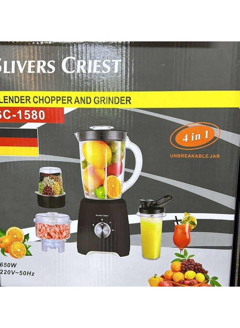 SLIVERS CRIEST - Slivers Criest SC-1580 4-in-1 Blender, Chopper, and Grinder - Image 1