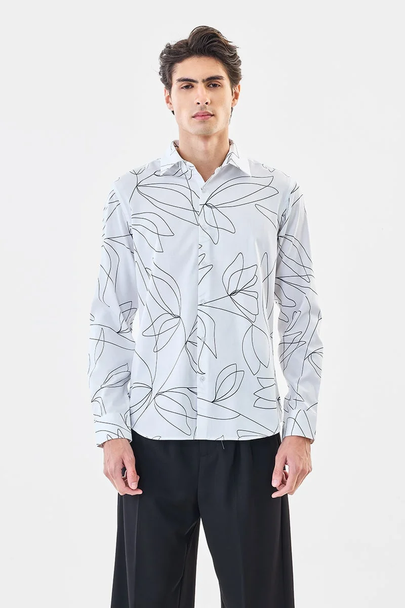 سنيتش قميص أنيق بقصة ضيقة بتصميم عصري