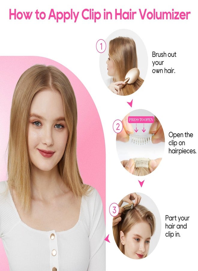 REECHO Clip in Hair Volumizer, 2PCS 6 inch Short Thick Clip in Hairpieces Adding Extra Volume Hair Extensions for Women (Milk Chocolate Brown) - Image 5