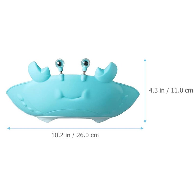 TOYANDONA Toddler Hair Washing Shield Baby Shower Cap, 2pcs Cute Crab Shampoo Hat Adjustable Silicone Shower Cap Hair Washing Hat for Kids Toddler Baby Bath Cap (Blue+ Red) Kids - Image 2