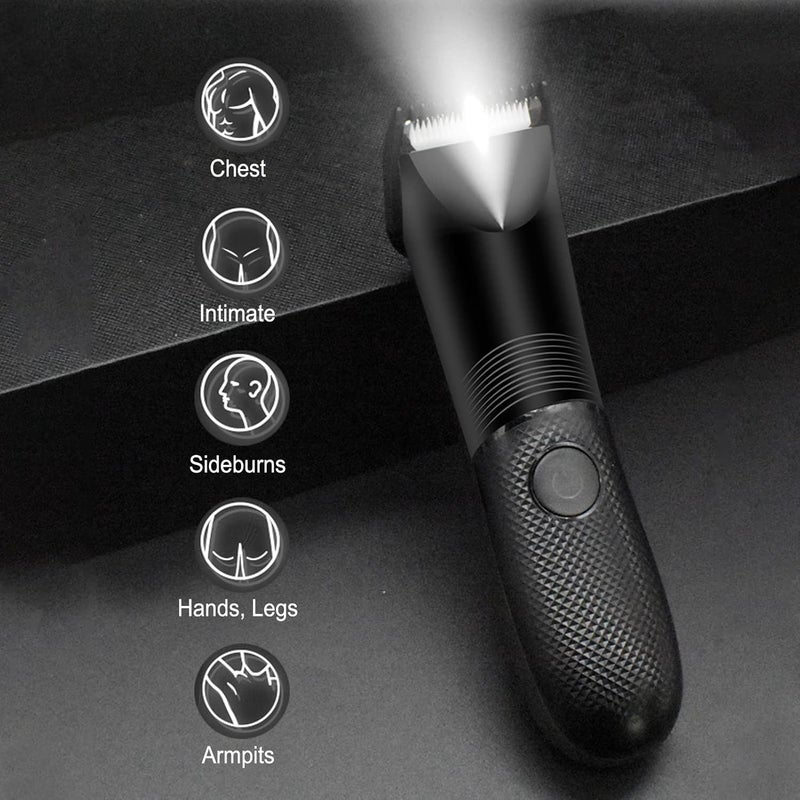 klarako Electric Groin Hair Trimmer, Balls Shaver for Men Electric Groin Hair Trimmer for Men Rechargeable Body Groomer Pubic Hair Razor Balls Shaver IPX7 Waterproof Washable Wet/Dry Clipper Body Grooming - Image 3