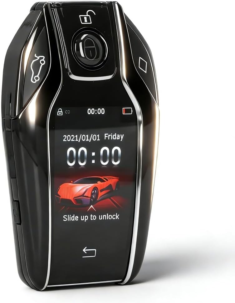 TK800 Universal Smart Key Remote Black 2 Inch LCD Touch Screen Keyless Entry Anti Lost - Image 1