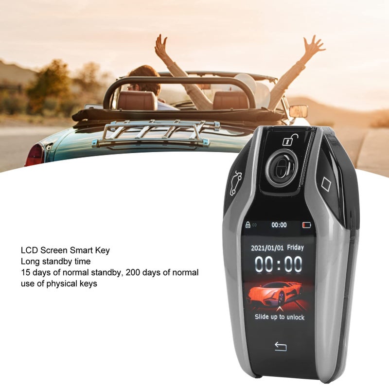 TK800 Universal Smart Key Remote Black 2 Inch LCD Touch Screen Keyless Entry Anti Lost - Image 3