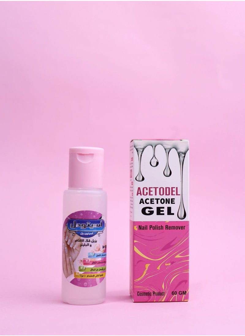 null - Acetodel Nail Polish Remover Innovative Gel Formula Prevents Evaporation 60 gm - Image 1