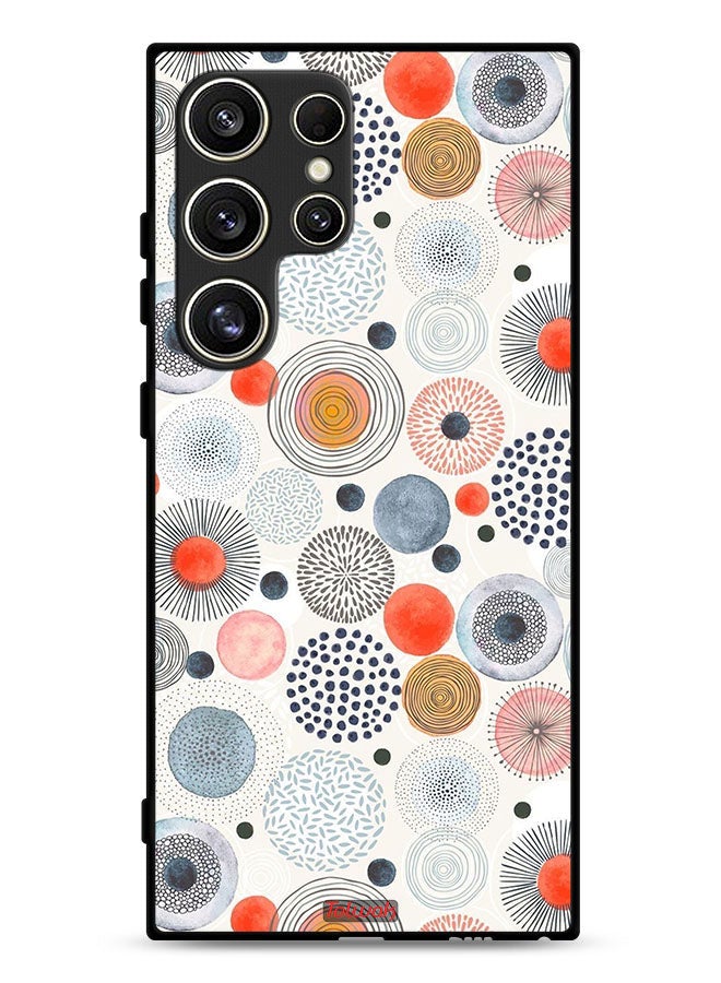 Tolwak Samsung Galaxy S24 Ultra 5G Protective Case Cover Cotton Flowers Pattern - Image 1