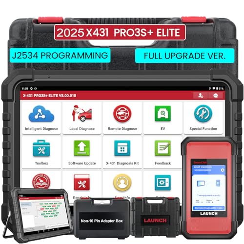 LAUNCH X431 PRO3S+ Elite, 2025 All-in-One Bidirectional Scan Tool with J2534,HD Trucks Scan, Topology Map, 60+Service,Online Coding Full Function Scanner, CANFD/DoIP/D-PDU/CAN 2.0, FCA, 2 Yrs Update - Image 1