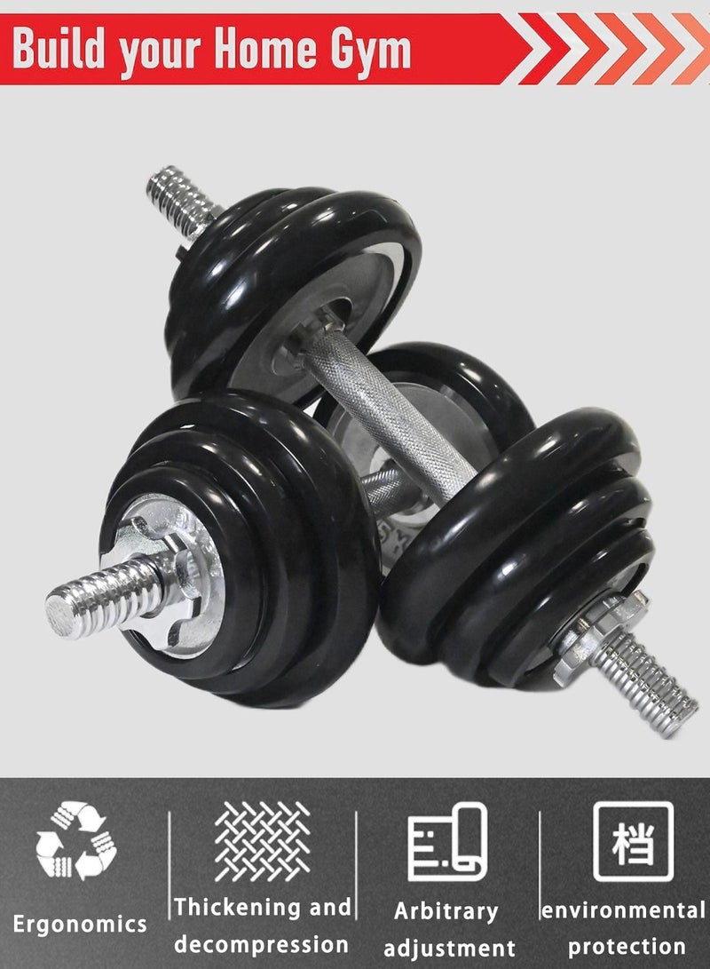Viden 20KG Galvanized Cast Iron Dumbbell Barbell Set Freely Adjustable Weight Family Gym Office Exercise Men And Women Strength Training Body Shaping - Image 4