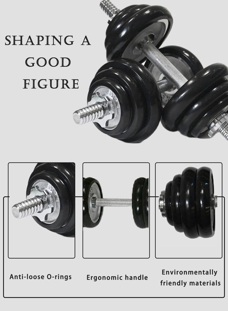 Viden 20KG Galvanized Cast Iron Dumbbell Barbell Set Freely Adjustable Weight Family Gym Office Exercise Men And Women Strength Training Body Shaping - Image 3