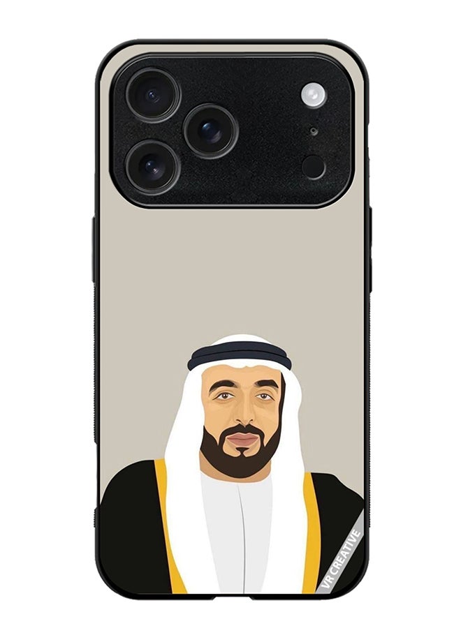 VR CREATIVE Protective Case Cover For Apple iPhone 17 Pro Max Sheikh Khalifa Bin Zayed Bin Sultan Al Nahyan Design Multicolour