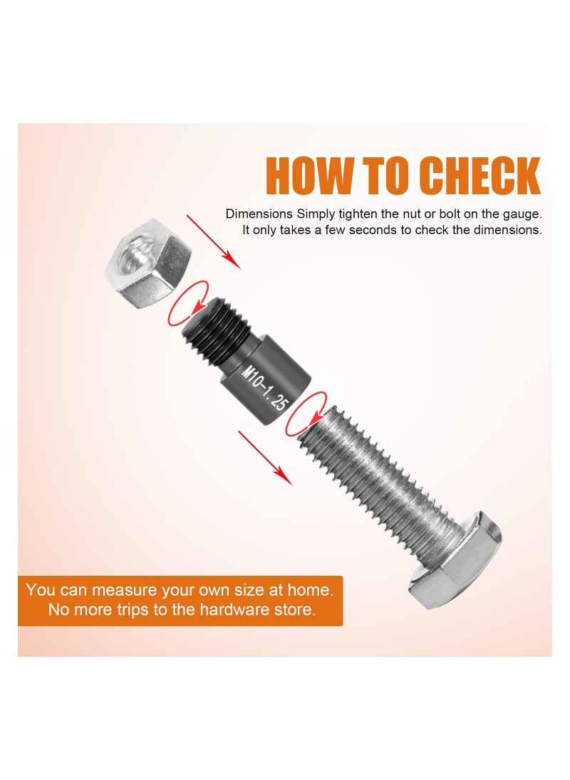 Generic - 44PCS Nut and Bolt Thread Checker Set, 23 Inch & 21 Metric Male/Female Size and Thread Gauge, Ideal for Identifying Sizes in Tight Spaces, Easy to Use and Recognize. - Image 1