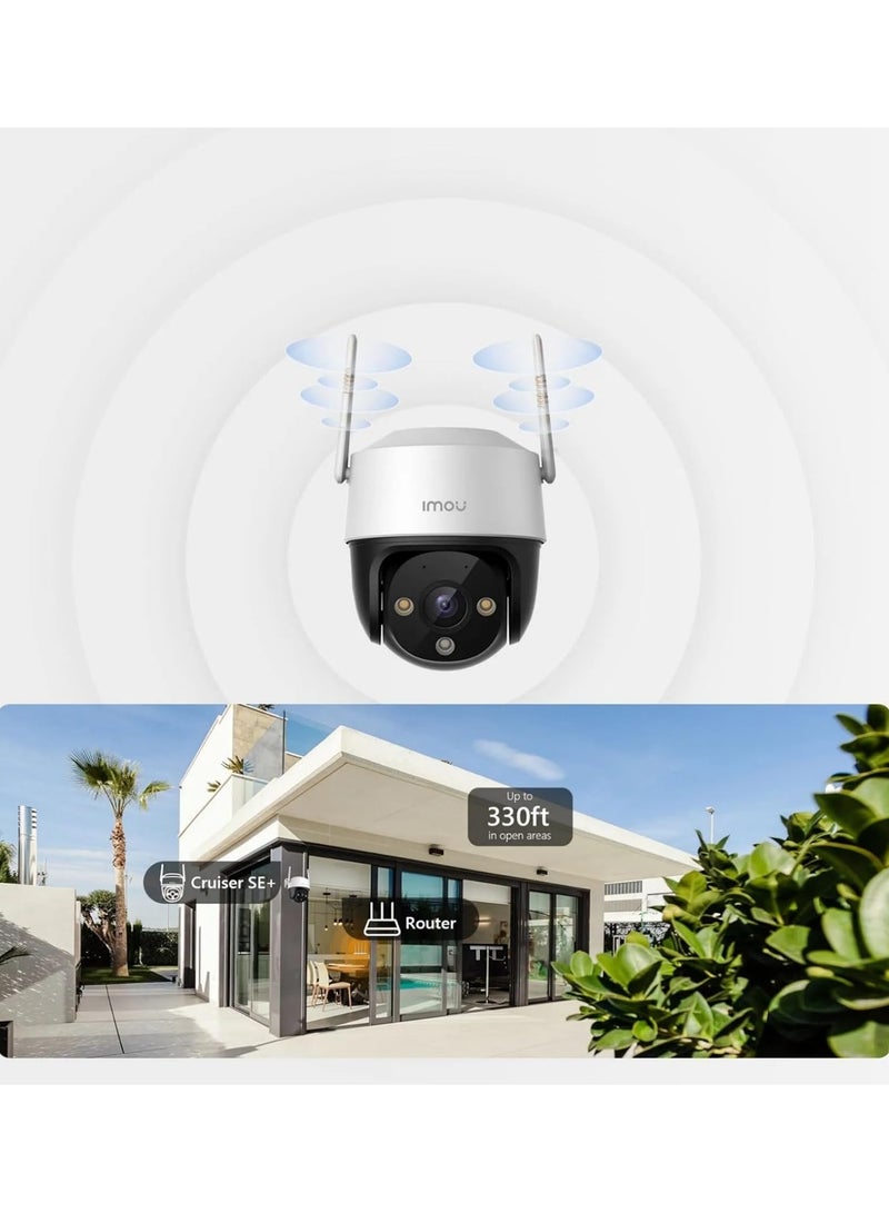 ايمو كاميرا كروزر SE+ 3K، كاميرا أمان خارجية للمنزل، كاميرا CCTV واي فاي للمنزل، كاميرا مراقبة بزاوية 360°، كشف الحركة/البشر، رؤية ليلية ذكية، IP66، حديث ثنائي الاتجاه - Image 3
