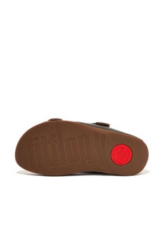 FitFlop 049-695 Gogh Moc Slide In Leather Sandals Chocolate L05-092  - Image 4
